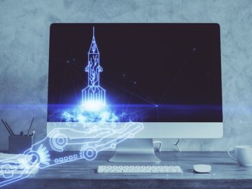 Dator med skiss för tillverkning